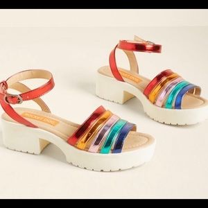 Aughts to Know Rainbow Platform Sandal